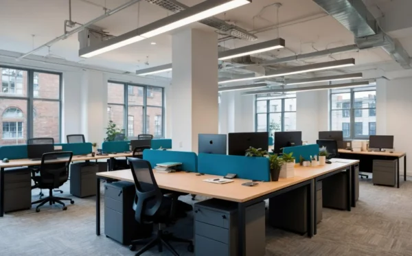 Imagem de um escritório vazio, simbolizando as férias coletivas dentro de uma empresa.